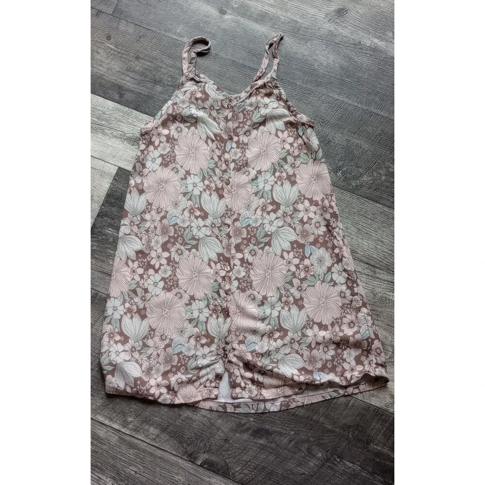 Jessica Simpson Girls XL (12) Brown /Floral Sleeveless Sundress